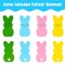 Babycop Easter Décor, 4 Pcs Bunny Table Decorations Wooden Spring Signs for Home, Wood Rabbit Tiered Tray/Mantal Décor for Farmhouse or Office Party Supplies